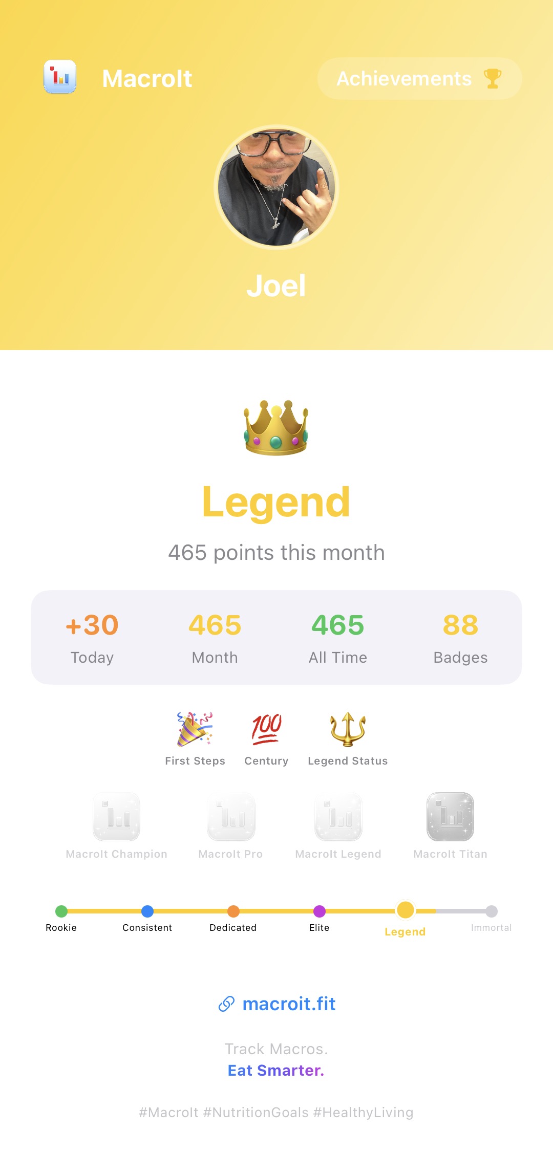 MacroIt Achievement Share Card
