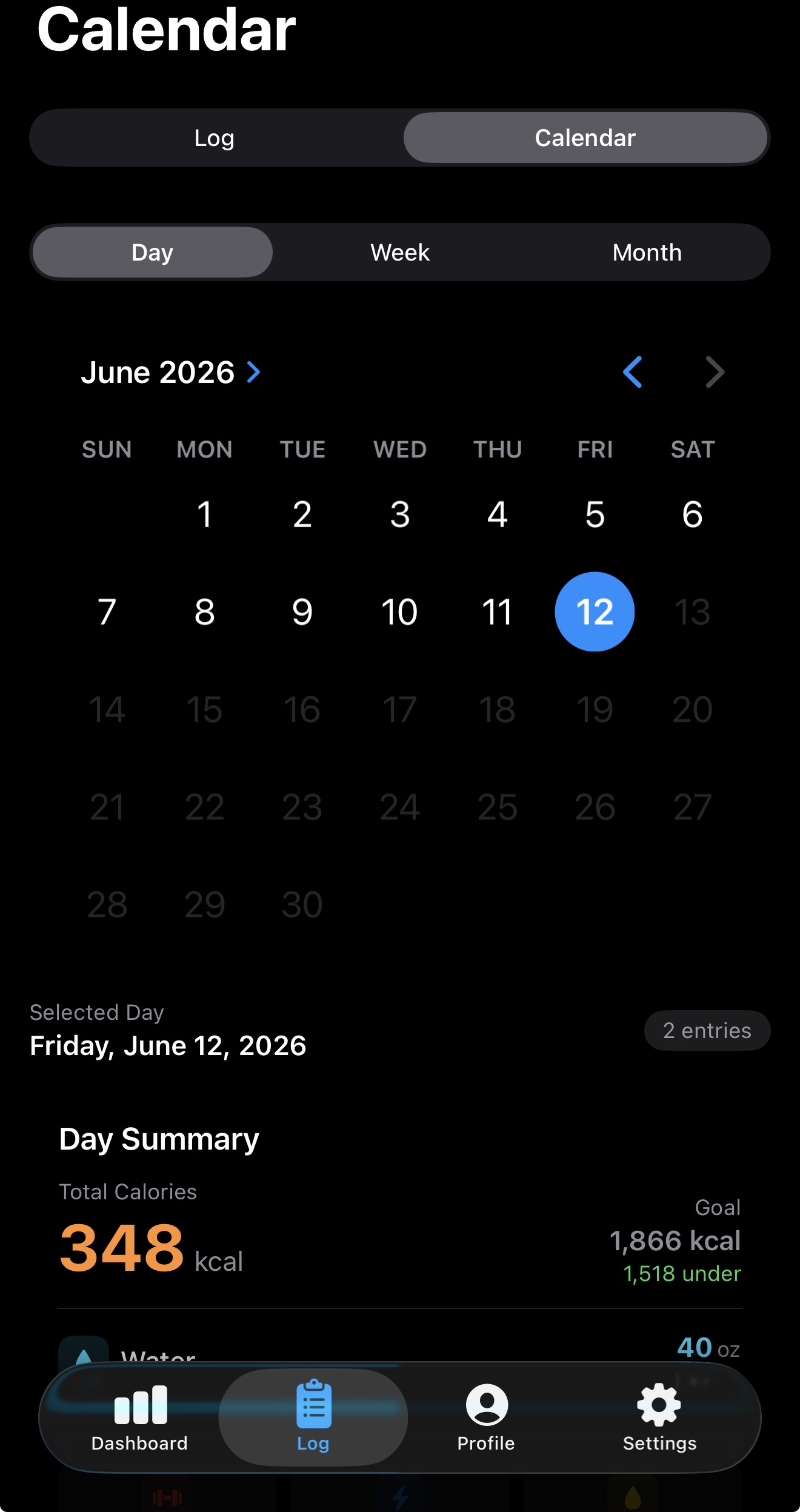 Calendar Log