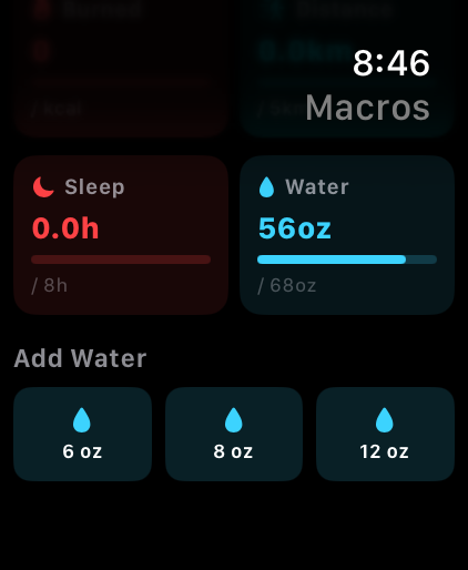 Apple Watch Water Log