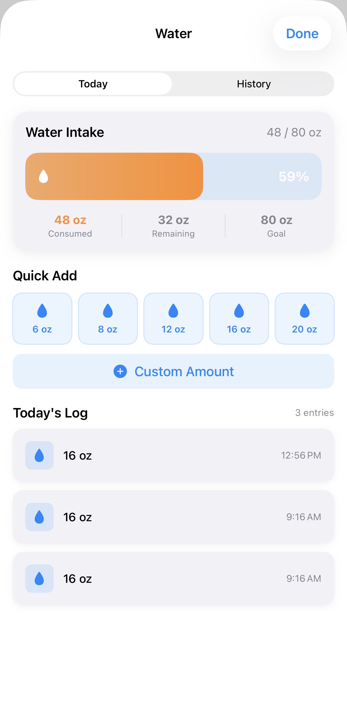 Water Tracking